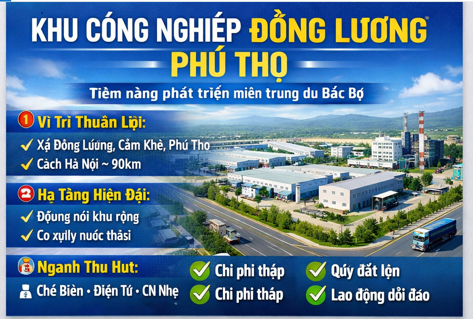 Chi tiết về Khu công nghiệp Đồng Lương Phú Thọ
