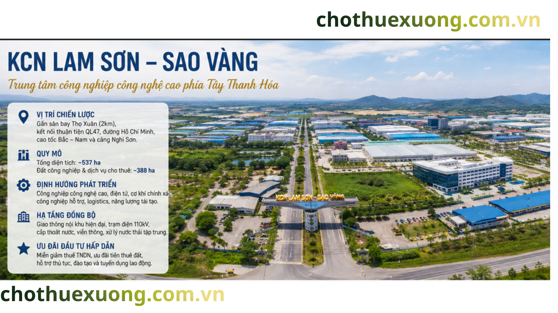 Tìm hiểu về dự án Khu công nghiệp Lam Sơn Sao Vàng Thanh Hóa