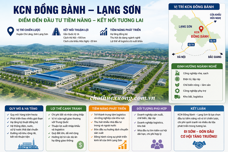 Dự án về Khu công nghiệp Đồng Bành Lạng Sơn