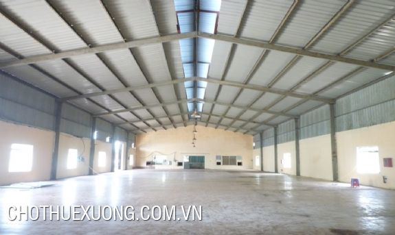 Cho thuê xưởng Hải Dương gần cầu Phú Lương rộng 1800 m2, khuôn viên rộng 3200m2, diện tích văn phòng 400 m2, diện tích nhà kho 400 m2 1