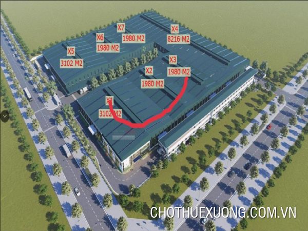 兴安Pho Noi A工业区7000平米的厂房出租