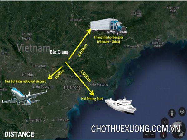 Cho thuê nhà xưởng ở Tân Yên Bắc Giang
