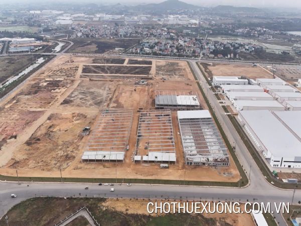 Cho thuê xưởng từ 3600 đến 18.000m2 trong KCN Bá Thiện, Bình Xuyên, Vĩnh Phúc