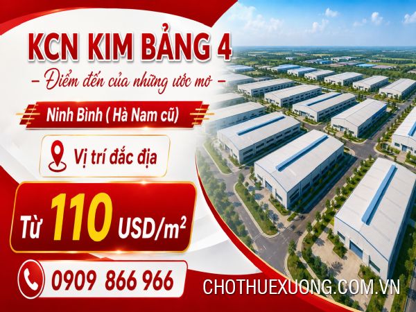 Chuyển nhượng đất từ 1000m2 tại KCN Kim Bảng 4 – Hà Nam